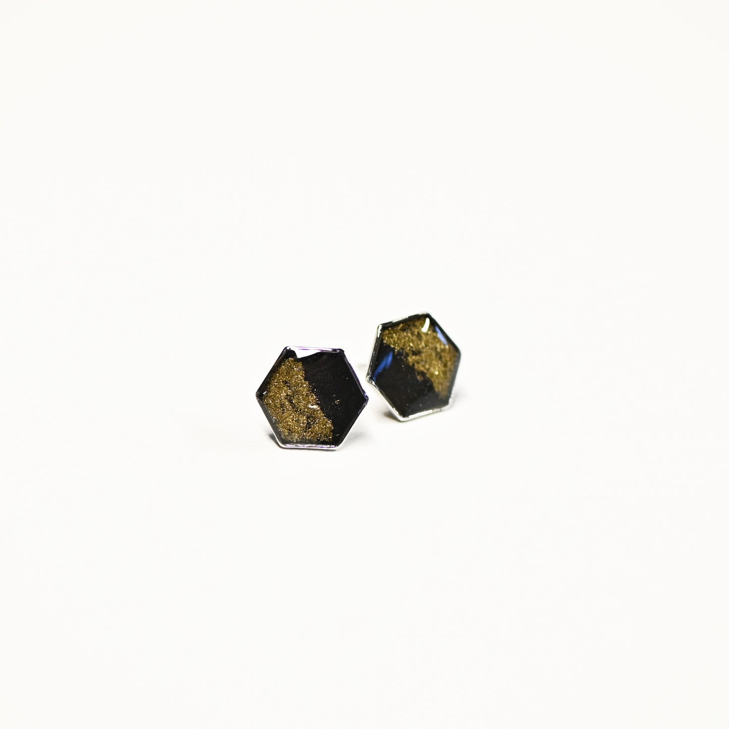 100-hexagone brillant moité or