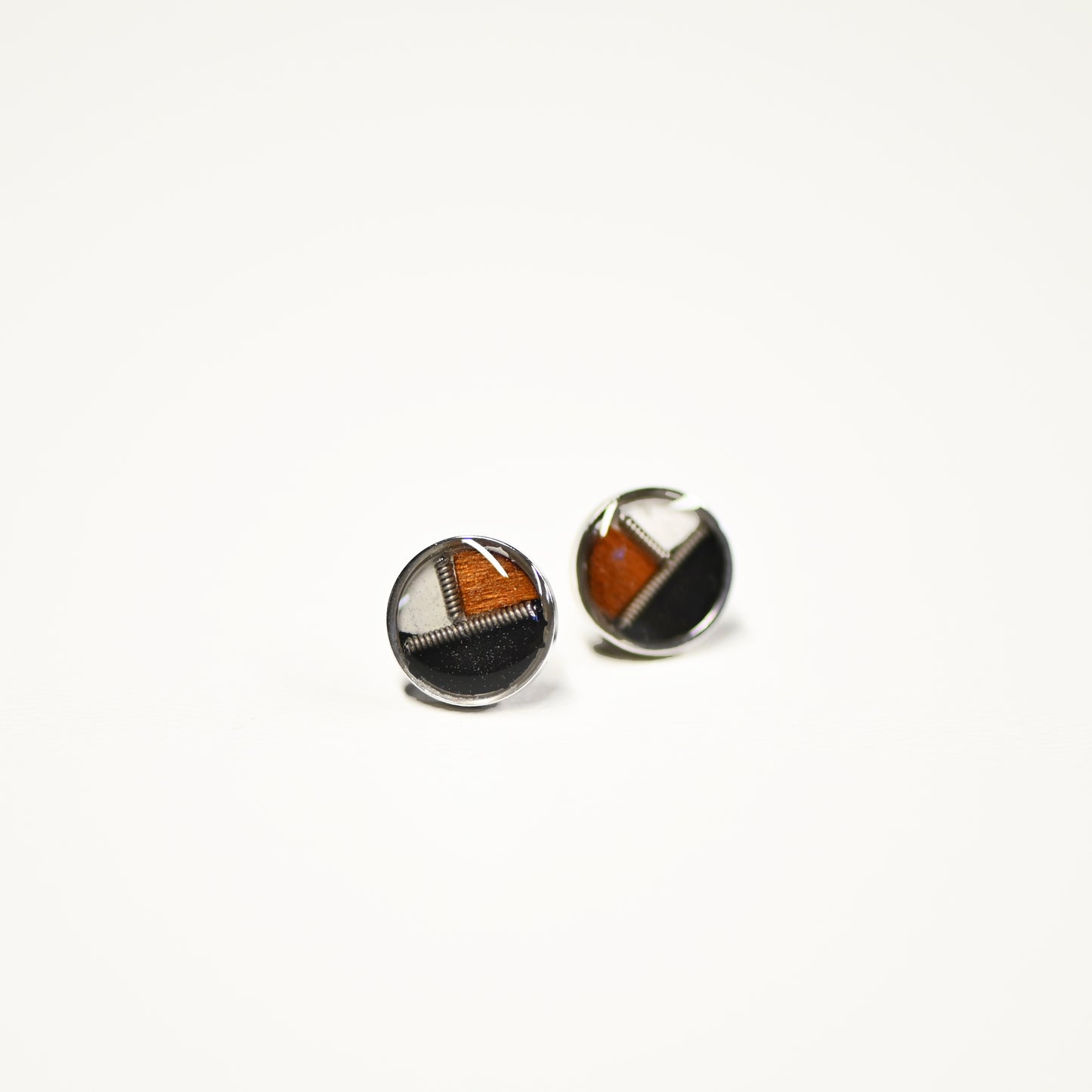 94-rond noir/blanc/bois