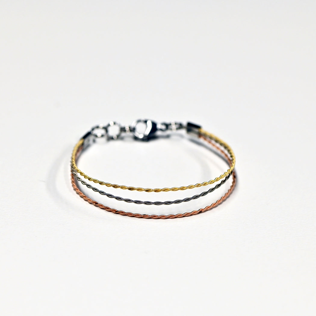 Bracelet 14. torsadé 3 couleurs