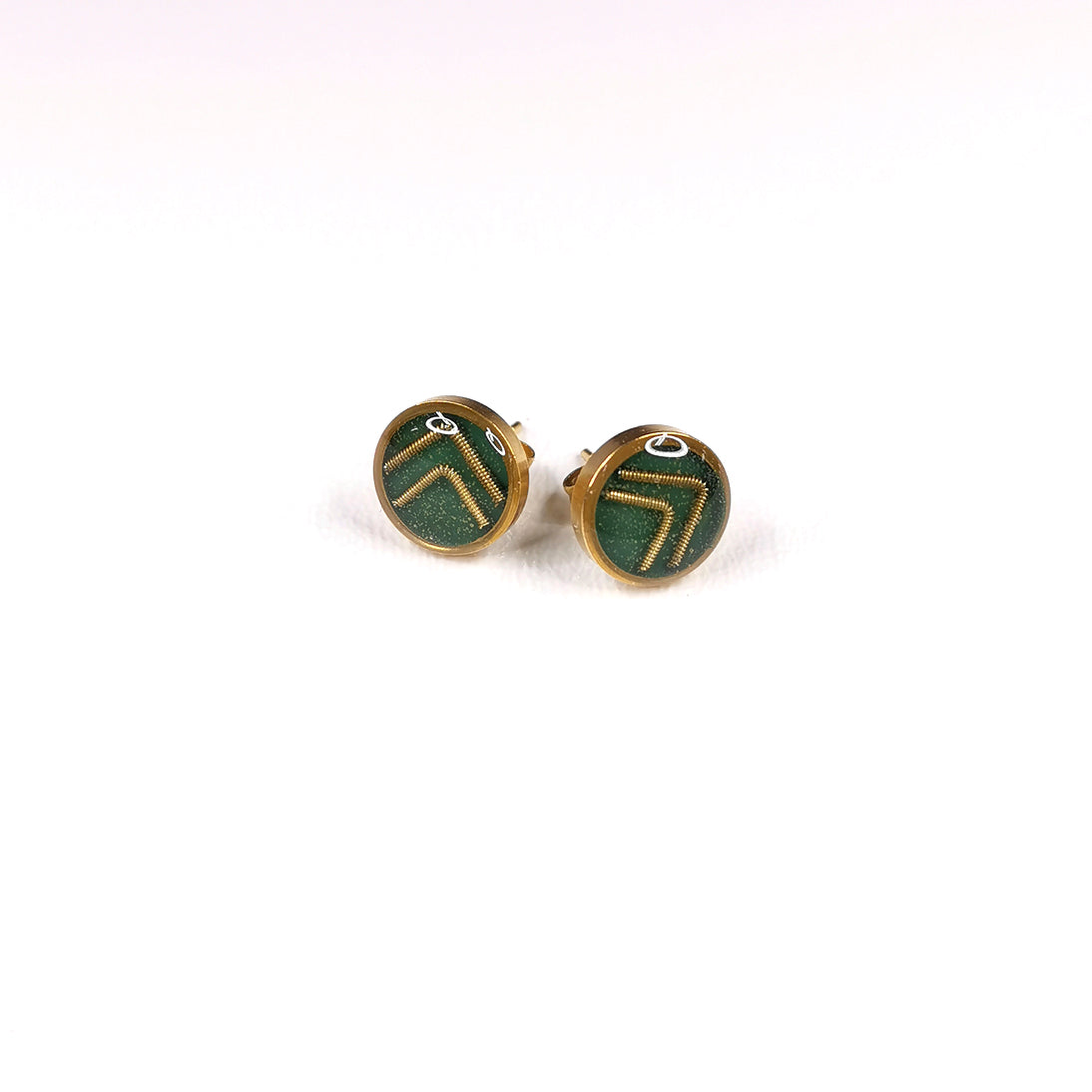 Boucle 71 vert et or